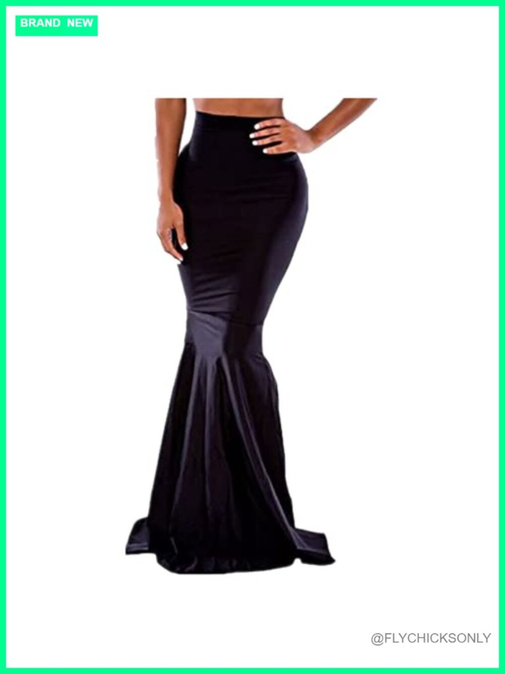 High Waist Bodycon Mermaid Maxi Skirt Prom Dance Floor-Length